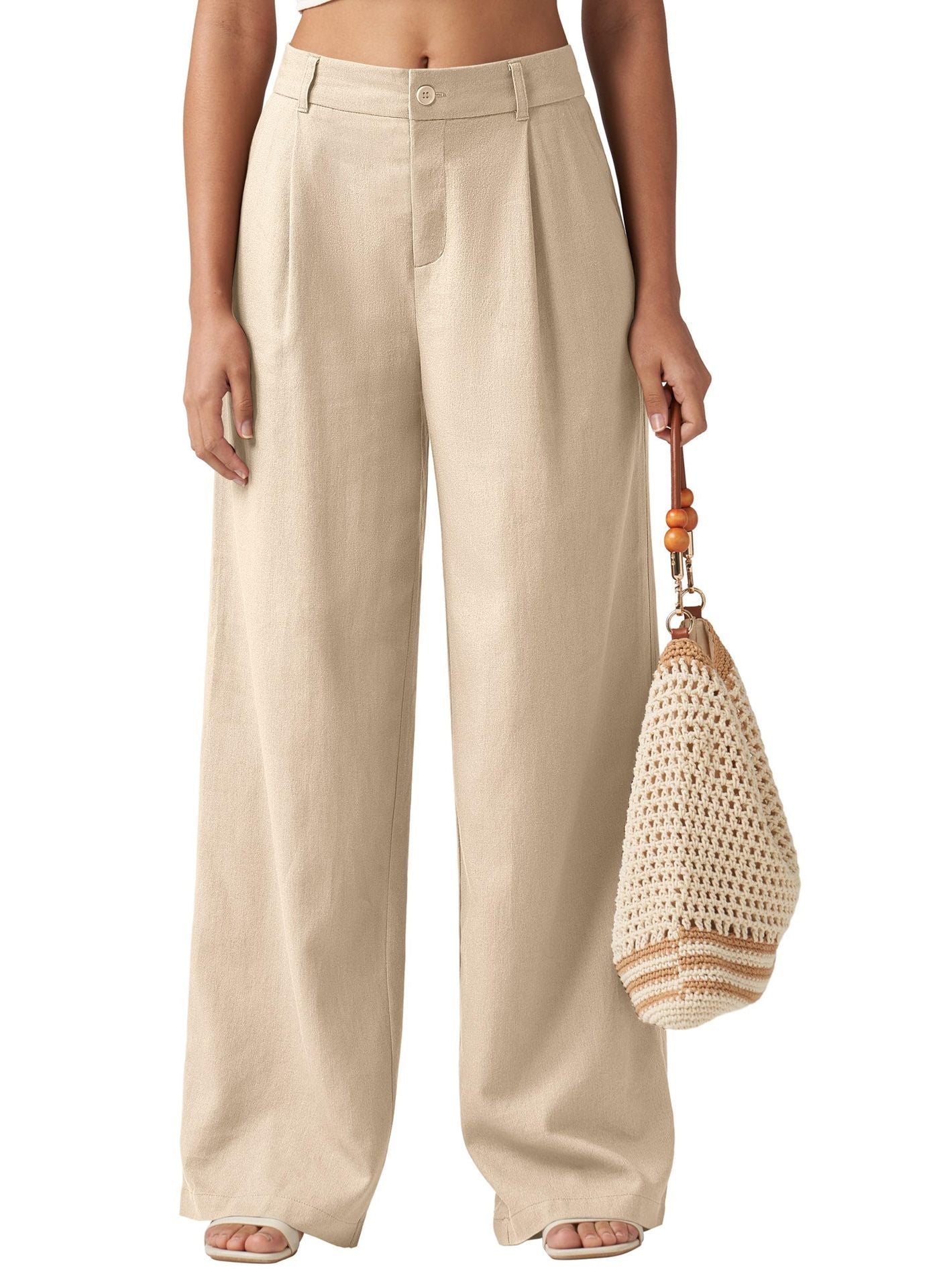 Loose Casual And Comfortable Pocket Straight-leg Pants Limorista
