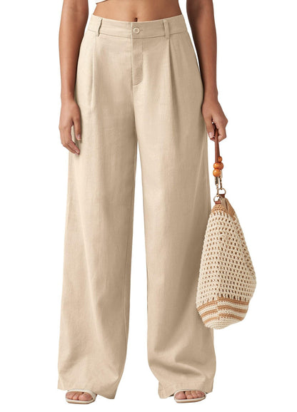 Loose Casual And Comfortable Pocket Straight-leg Pants Limorista