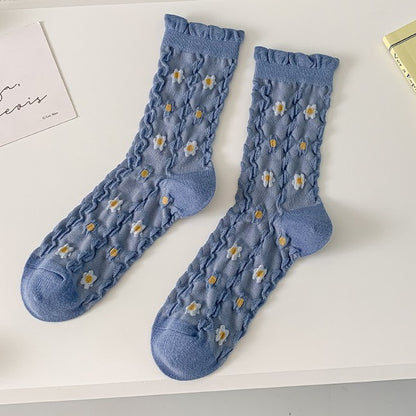 Autumn And Winter Models Of Cute Girls Bubble Mouth Cotton Thigh-high Socks Limorista