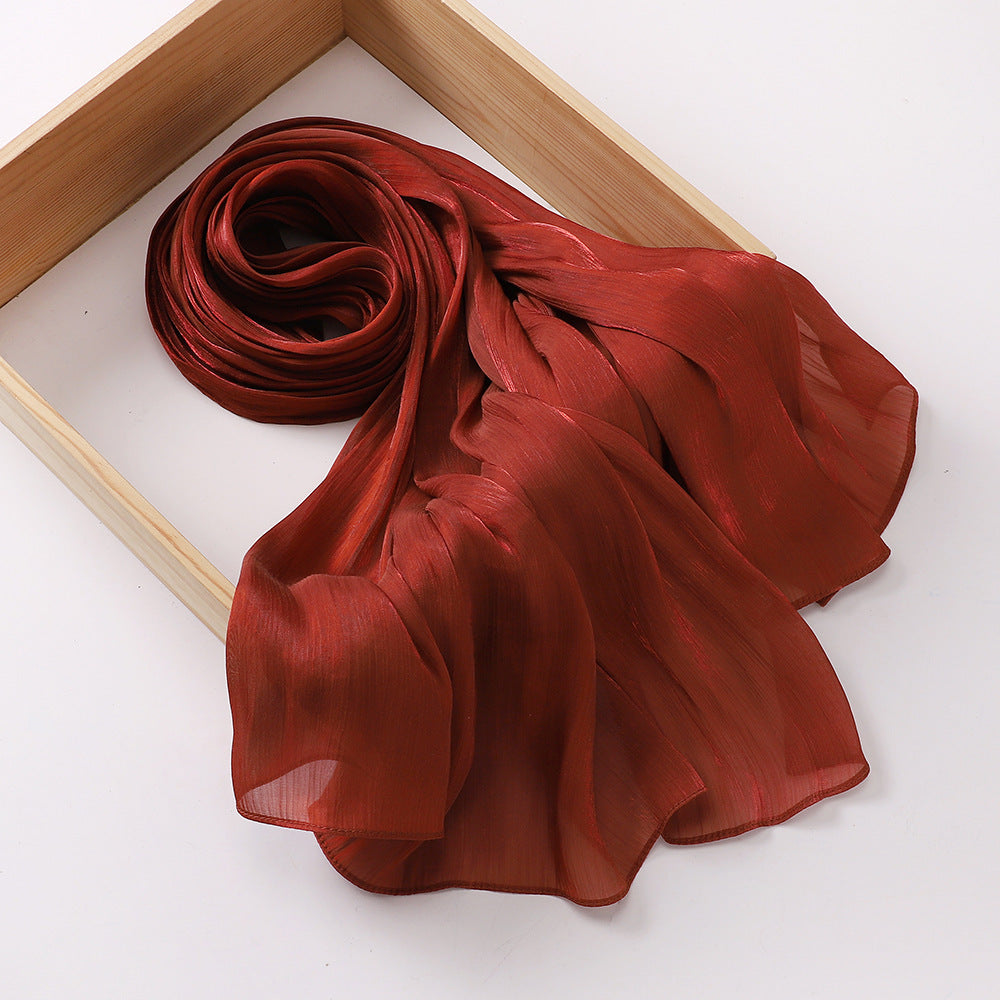 Breathable Cool Island Satin Smooth Silk Toe Scarf Limorista