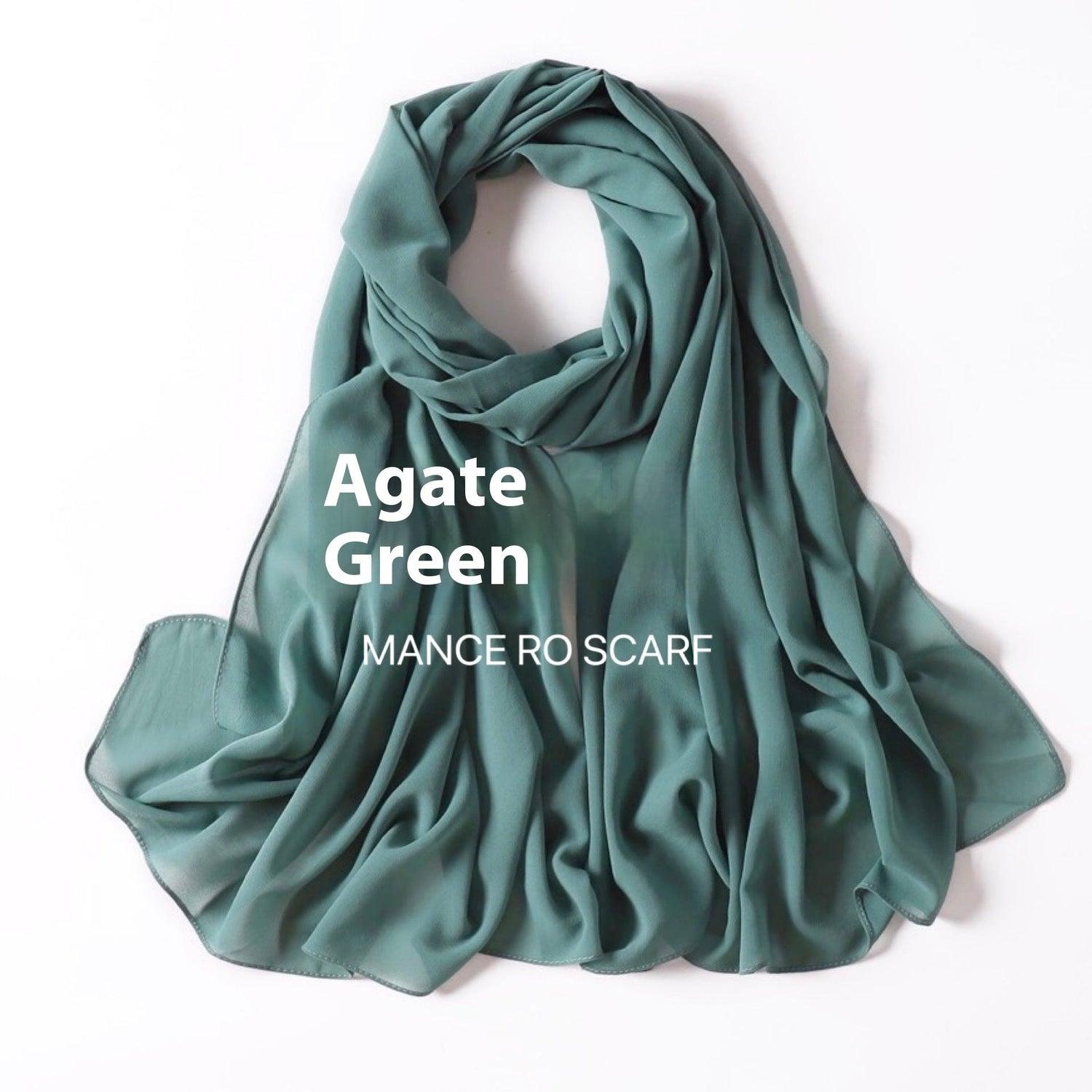 Pure Color Pearl Chiffon Scarf Headcloth Veil Chiffon Scarf Limorista