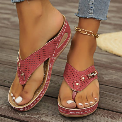 European And American Retro Flip-flops Comfortable Lightweight Casual Plus Size Women&
