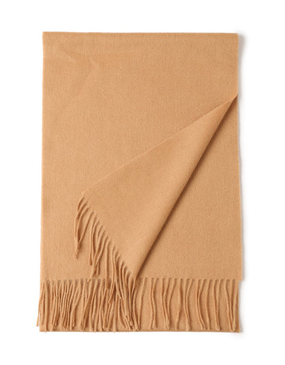 New Solid Color Wool Long Beard Warm Tassel Scarf Thick Limorista