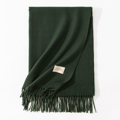 Pure Color Artificial Cashmere Scarf Women&