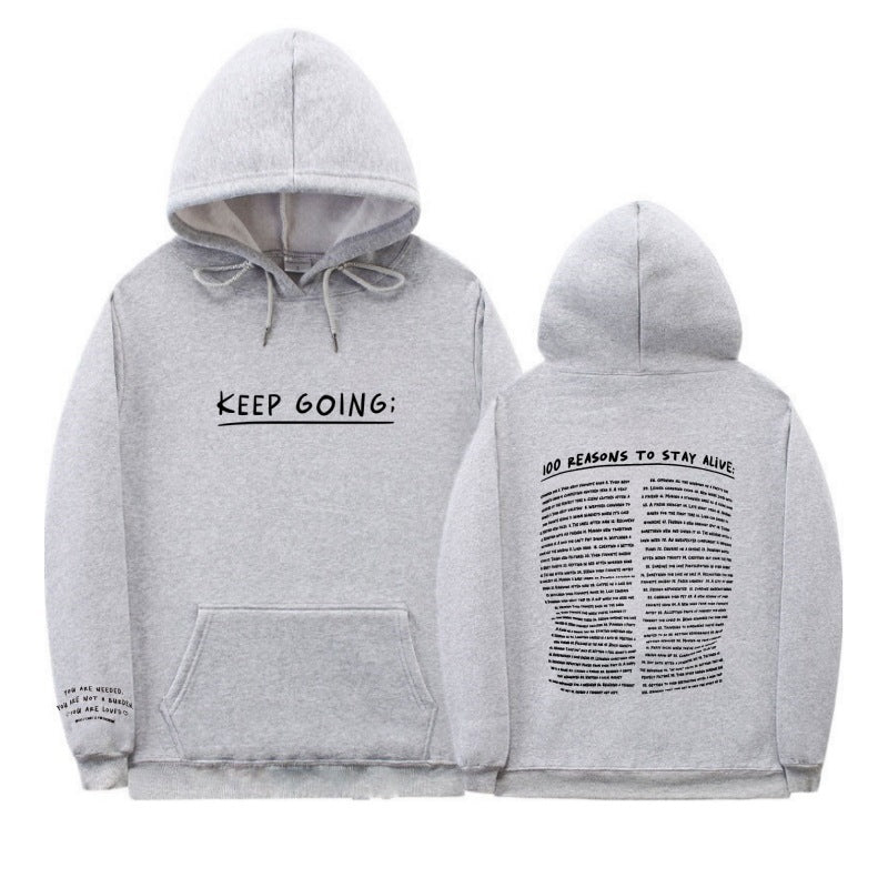Letter Printing Long-sleeved Drawstring Hooded Sweatshirt With Pockets Fashion Sports Hoodie Womens Clothing Limorista