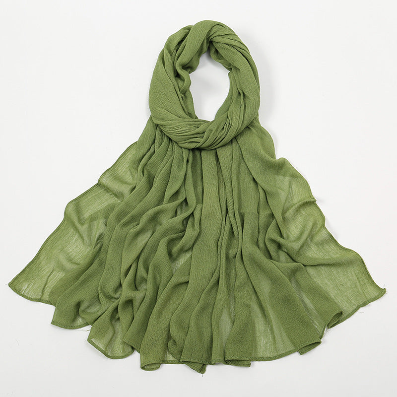 Curling Rayon Wrinkle Scarf Women&