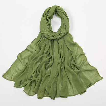 Curling Rayon Wrinkle Scarf Women&