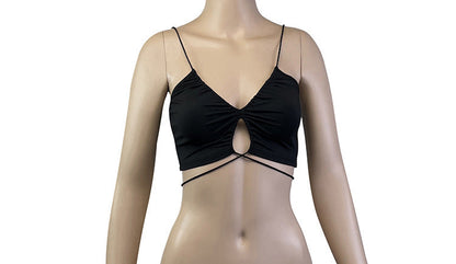 Outer Wear Tight Lace-up Adjustable Refreshing Backless Knitted Milk Silk Camisole Limorista