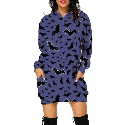Halloween Print Long Hoodie With Pockets Sweater Long Sleeve Clothes Women Limorista