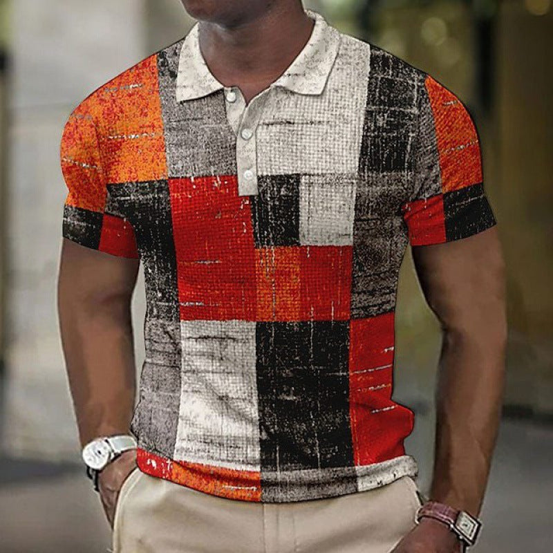 Fashion Digital Printed Plaid Shirt Limorista