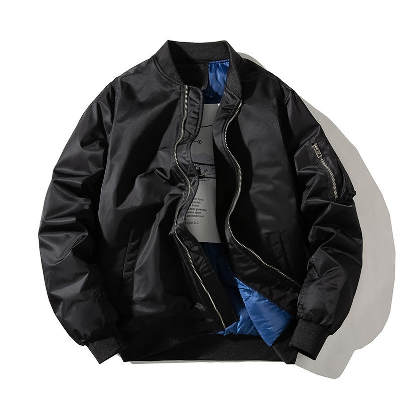 Acket Solid Pilot Jackets Men Military Flight Baseball Limorista