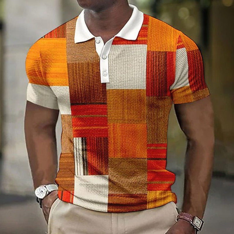 Fashion Digital Printed Plaid Shirt Limorista