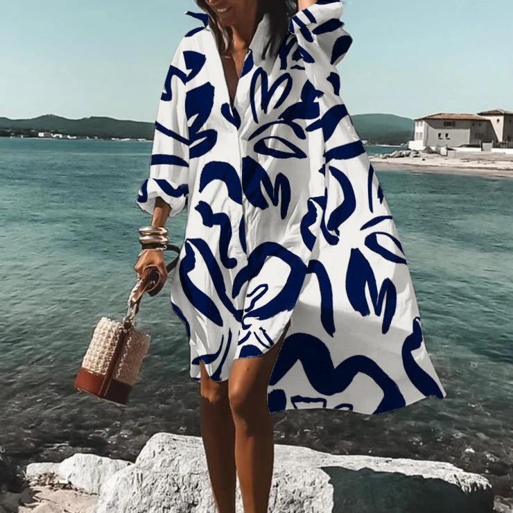 Fashion Print Temperament Loose And Comfortable Dress Limorista