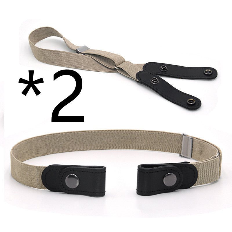 Jeans Belt Seamless Elastic Without Buckle All-match Lazy Belt Limorista