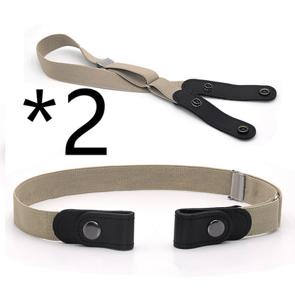 Jeans Belt Seamless Elastic Without Buckle All-match Lazy Belt Limorista