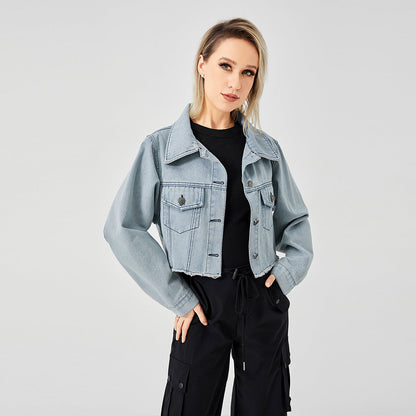 The Raw Edge Design Is Retro And Loose With A Soft Denim Jacket Limorista