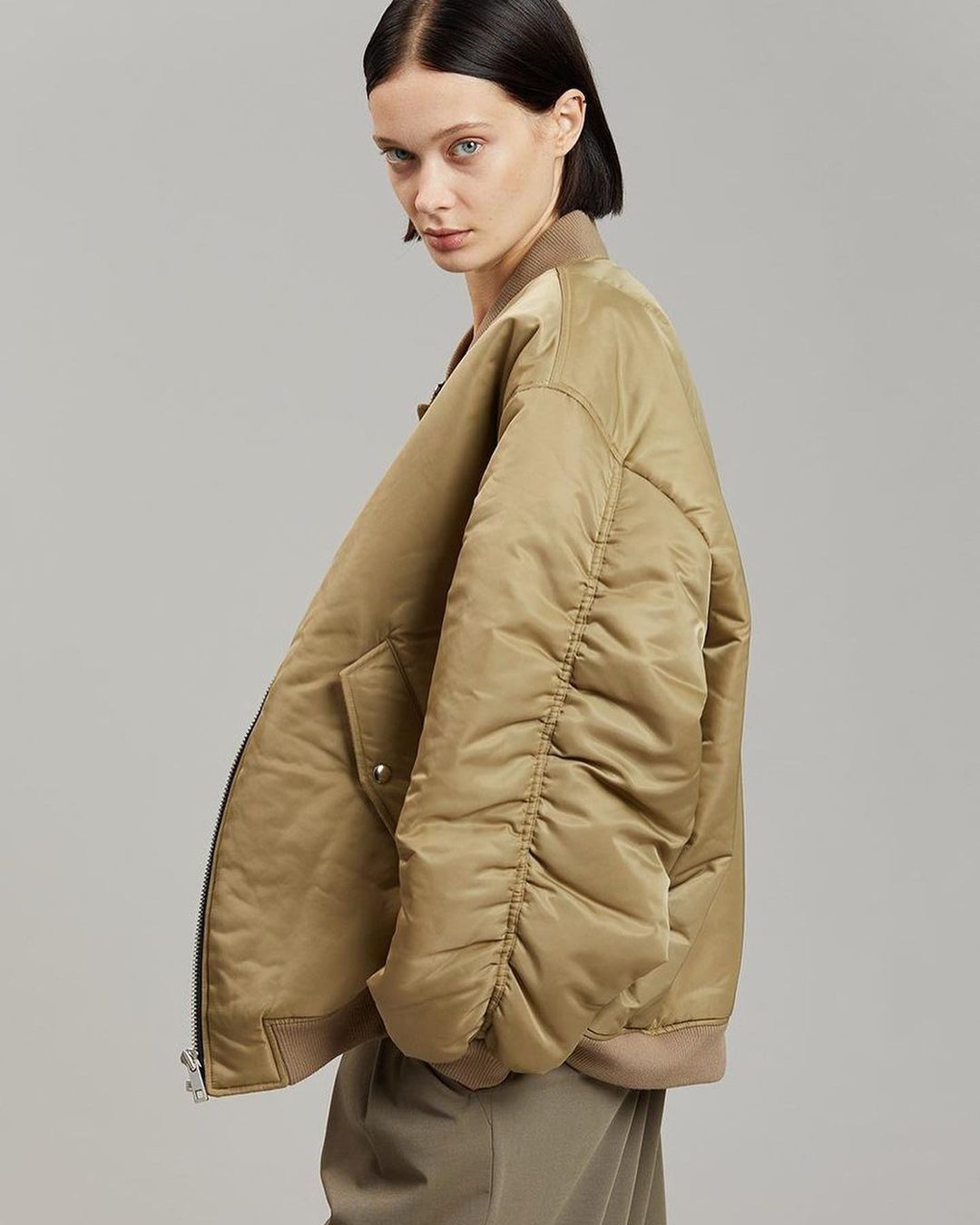 Same Loose Zip Cotton-padded Coat Flight Jacket Limorista