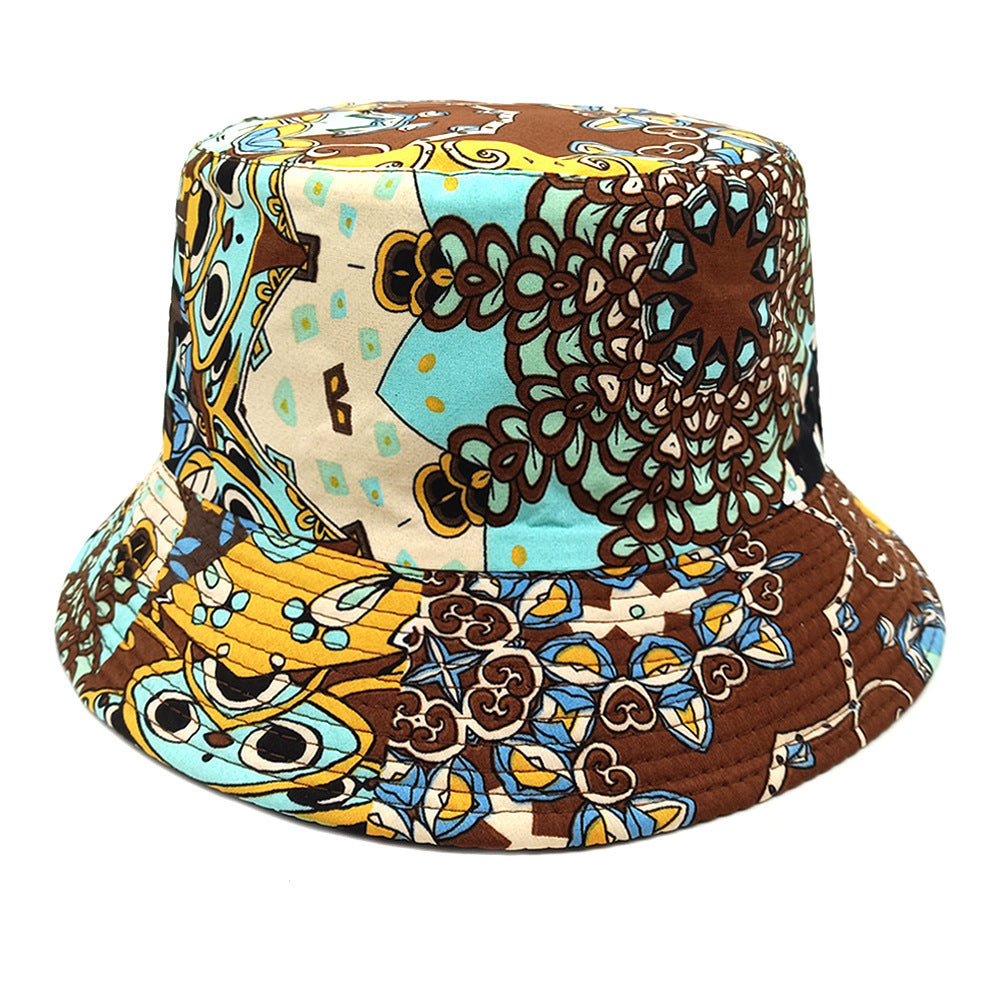 Geometric Bucket Hat Color Matching Printing Double-sided Wear Bucket Hat Limorista