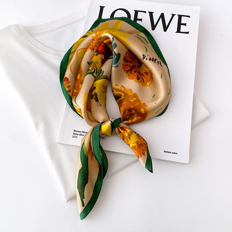 Fashion Lady Sunflower Vintage Scarf Limorista