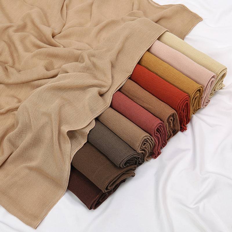 Curling Rayon Wrinkle Scarf Women&