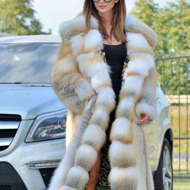 Mid-length Coat With Hooded European And American Faux Fur Limorista