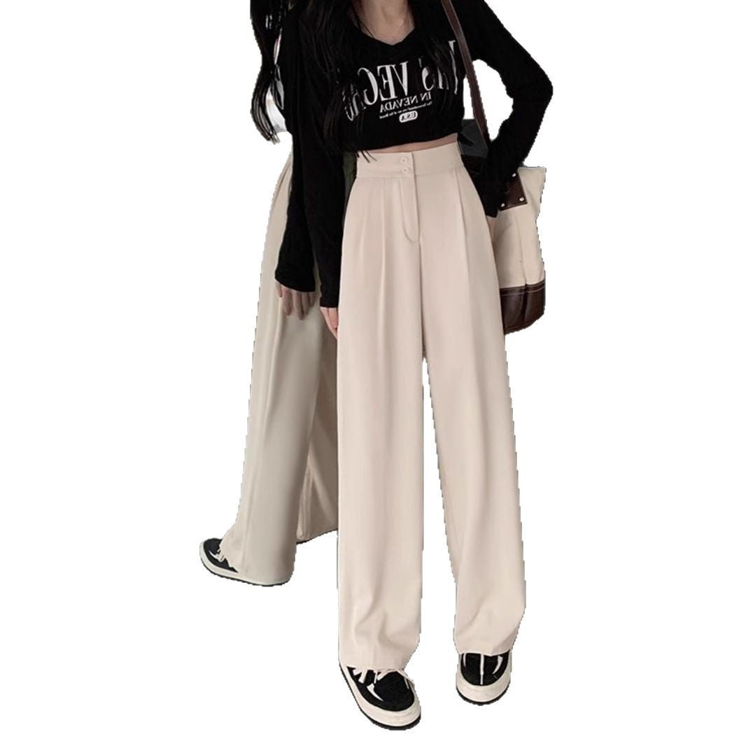 New High Waist Drooping Straight Pear Shapes Pants Limorista