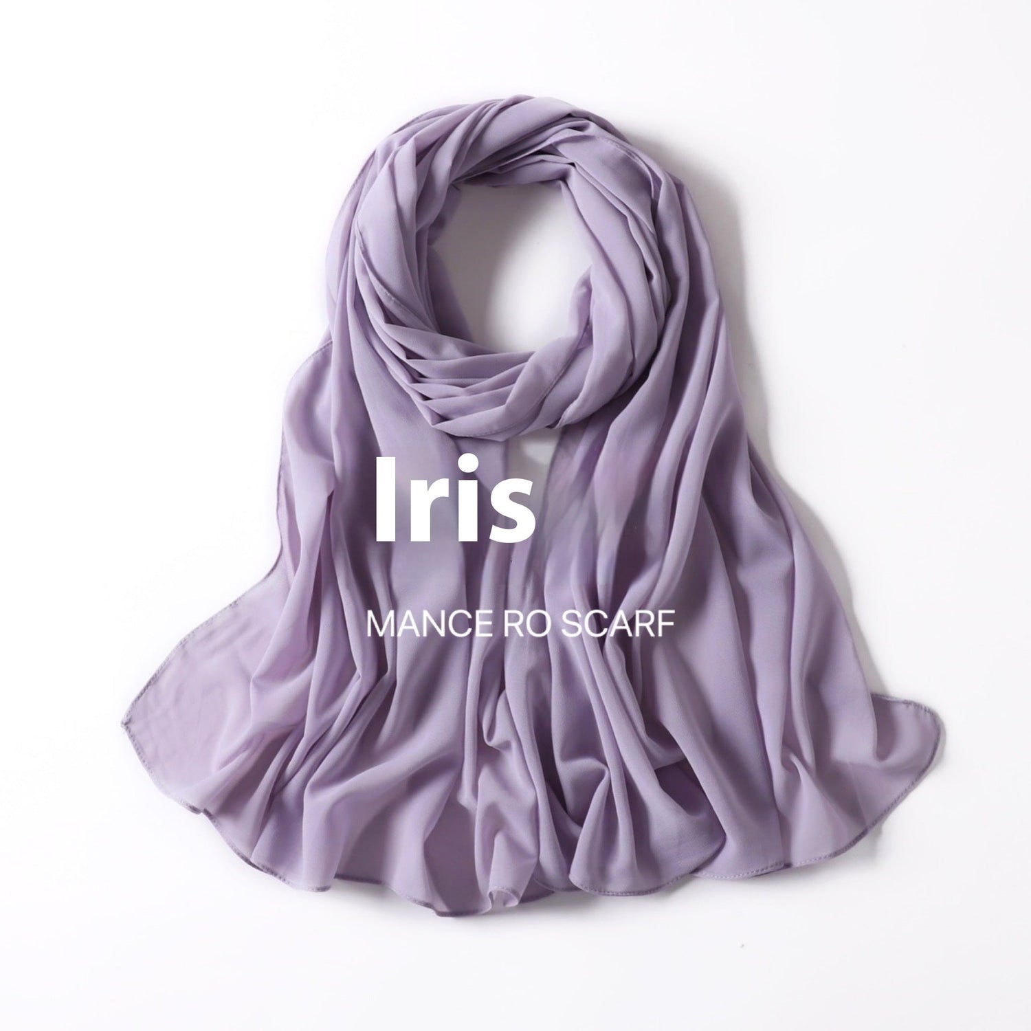 Pure Color Pearl Chiffon Scarf Headcloth Veil Chiffon Scarf Limorista