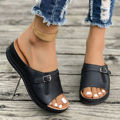European And American Style Belt Buckle Stylish And Lightweight Slippers Limorista