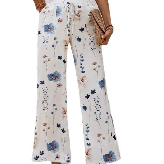 Fashion Casual Printing Loose Trousers For Women Limorista