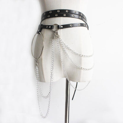 New Punk Concave Shape Waist Chain Leisure Limorista