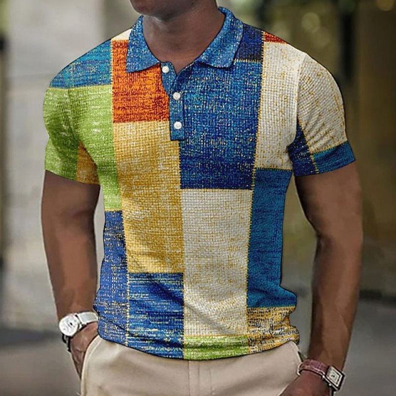 Fashion Digital Printed Plaid Shirt Limorista