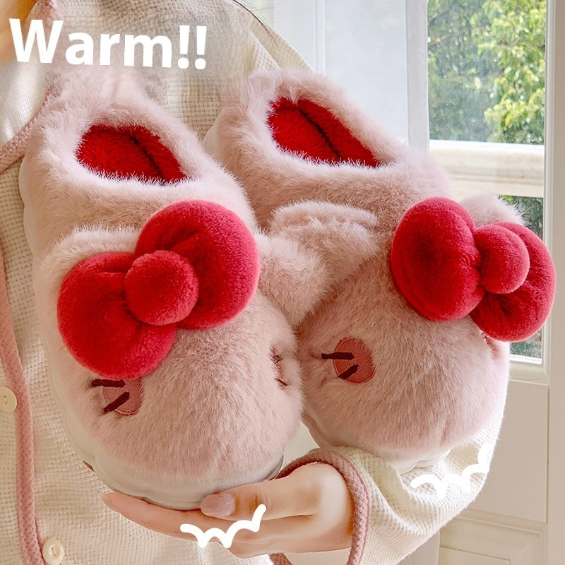 Indoor Warm Girl Plush Slippers For Home Use, Worn Outdoors In Autumn And Winter Limorista