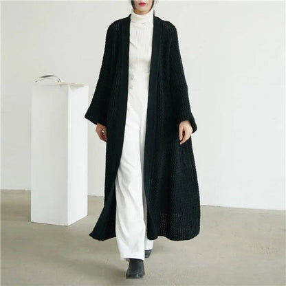 Wind Long Knitted Cardigan Overknee Coat Limorista