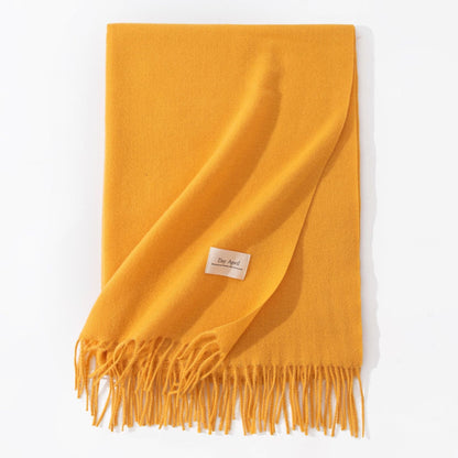Pure Color Artificial Cashmere Scarf Women&