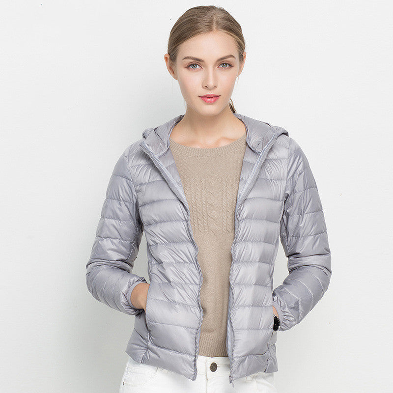 Lightweight Down Jacket Women Short Hooded Super Lightweight Limorista