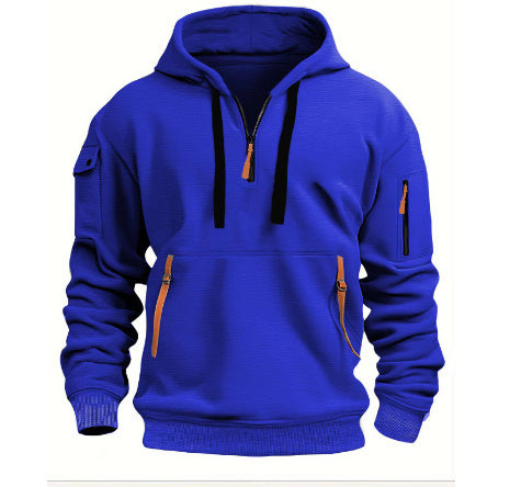 Dropped Shoulder Hooded Sweatshirt Men&