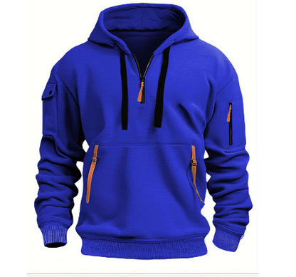 Dropped Shoulder Hooded Sweatshirt Men&
