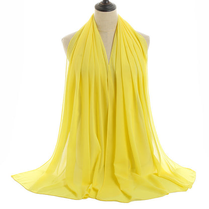 70x180cmMonochrome Pearl Chiffon Hijab Scarf Limorista