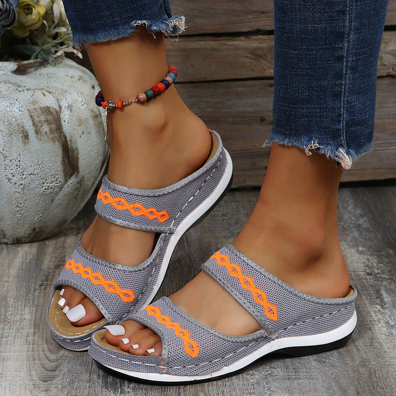 New One-word Slippers For Women Spring New Muffin Platform Slippers Limorista