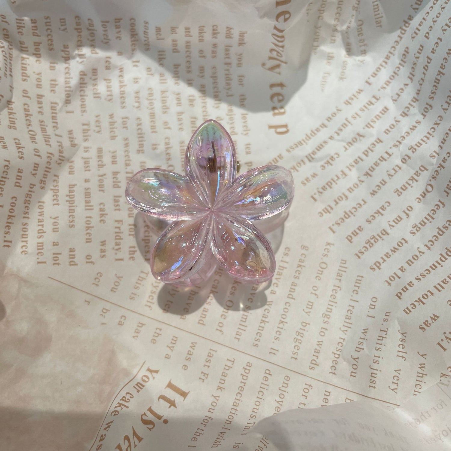 4CM Plumeria Rubra Grip Flower Barrettes Female Limorista