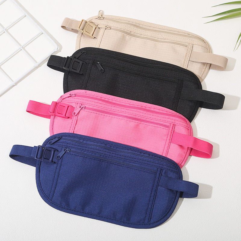 Invisible Thin Passport Burglar-proof Next To The Skin Waist Bag Limorista