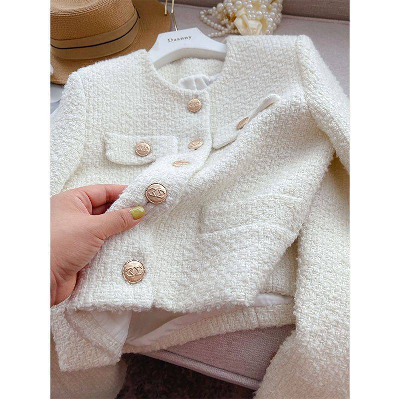 Elegant Short Socialite Classic Style Tweed Coat For Women Limorista