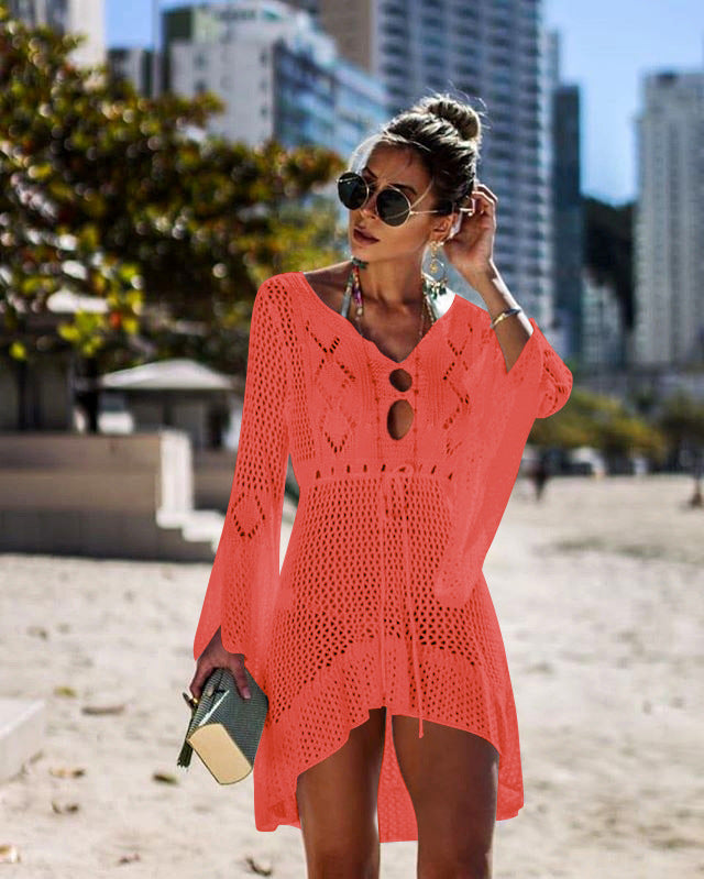 .Bikini Women Swimsuit Cover-up Beach Bathing Beach Dress Limorista