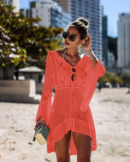 .Bikini Women Swimsuit Cover-up Beach Bathing Beach Dress Limorista