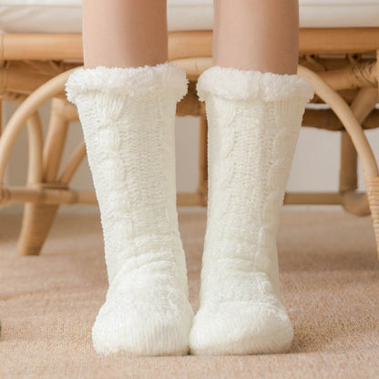Ladies Winter Warm Floor Sleeping Socks Plus Velvet Limorista