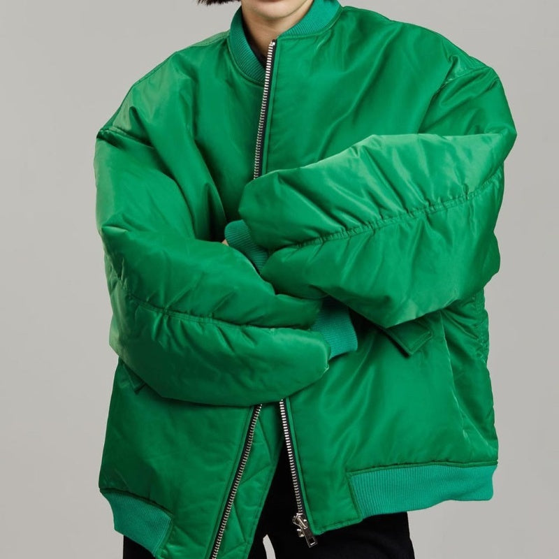Same Loose Zip Cotton-padded Coat Flight Jacket Limorista