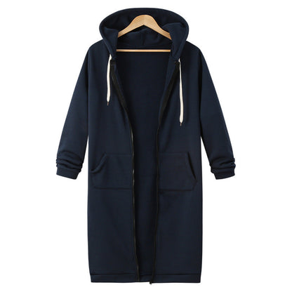 Hooded Long Sleeve Sweater Fleece Long Jacket Limorista