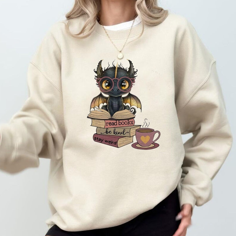 Fourth Wing Dragon Printed Sweatshirt Women Fantasy Book Limorista