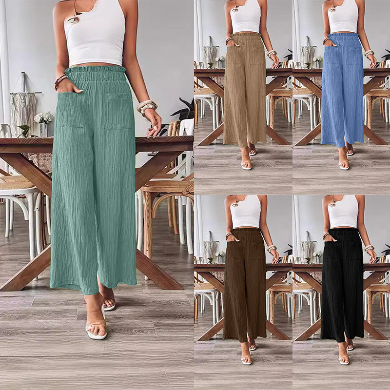 Casual Loose-fitting Wide-leg Slim-fit Trousers Limorista