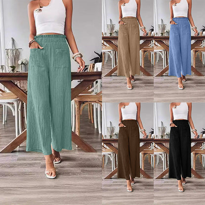 Casual Loose-fitting Wide-leg Slim-fit Trousers Limorista